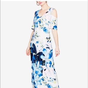 Rachel Roy Floral Cold-Shoulder Maxi Dress